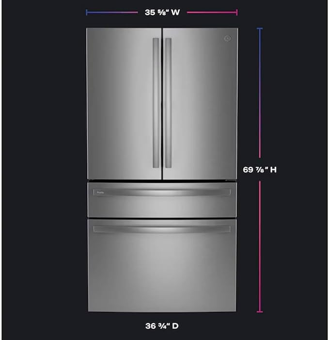 Profile 29 cu. ft. Smart 4-Door French-Door Refrigerator Stainless Steel w/Door in Door, Dual-Dispense AutoFill Pitcher | Fridge.com