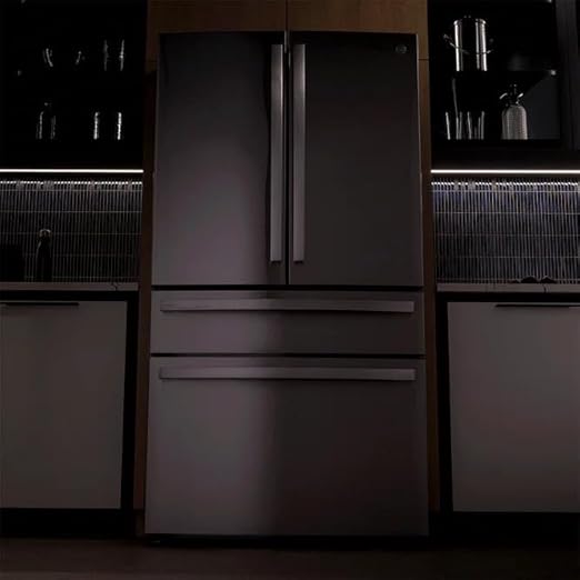 GE 36 in. 23.3 cu. ft. Smart Counter-Depth Fingerprint Resistant 4-Door French-Door Refrigerator With Door In Door PJD23BYWFS - View 6 | Fridge.com