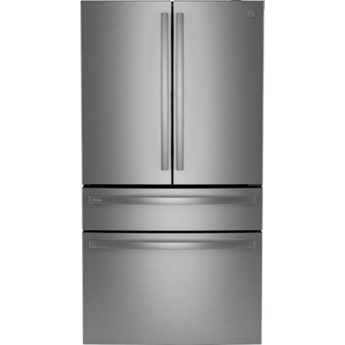 GE Profile 28.7 cu. ft. 4-Door French Door Refrigerator in Stainless Steel with Dual-Dispense Autofill Pitcher PGE29BYTFS | Fridge.com