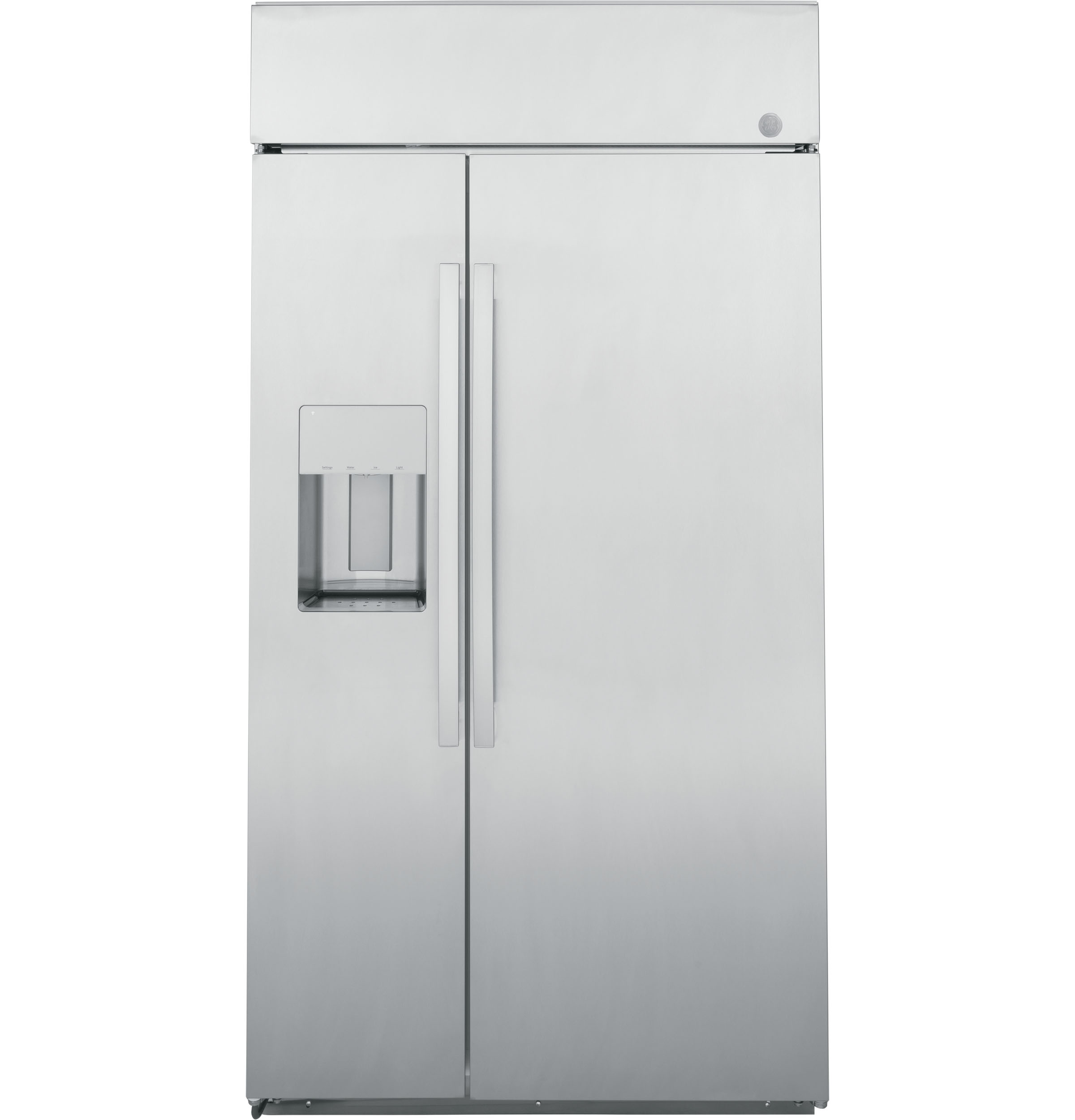 GE Profile™ 42" Smart Built-In Side-by-Side Refrigerator with Dispenser in Stainless Steel size 84 H x 42 W x 28.25 D | PSB42YSNSS | Fridge.com