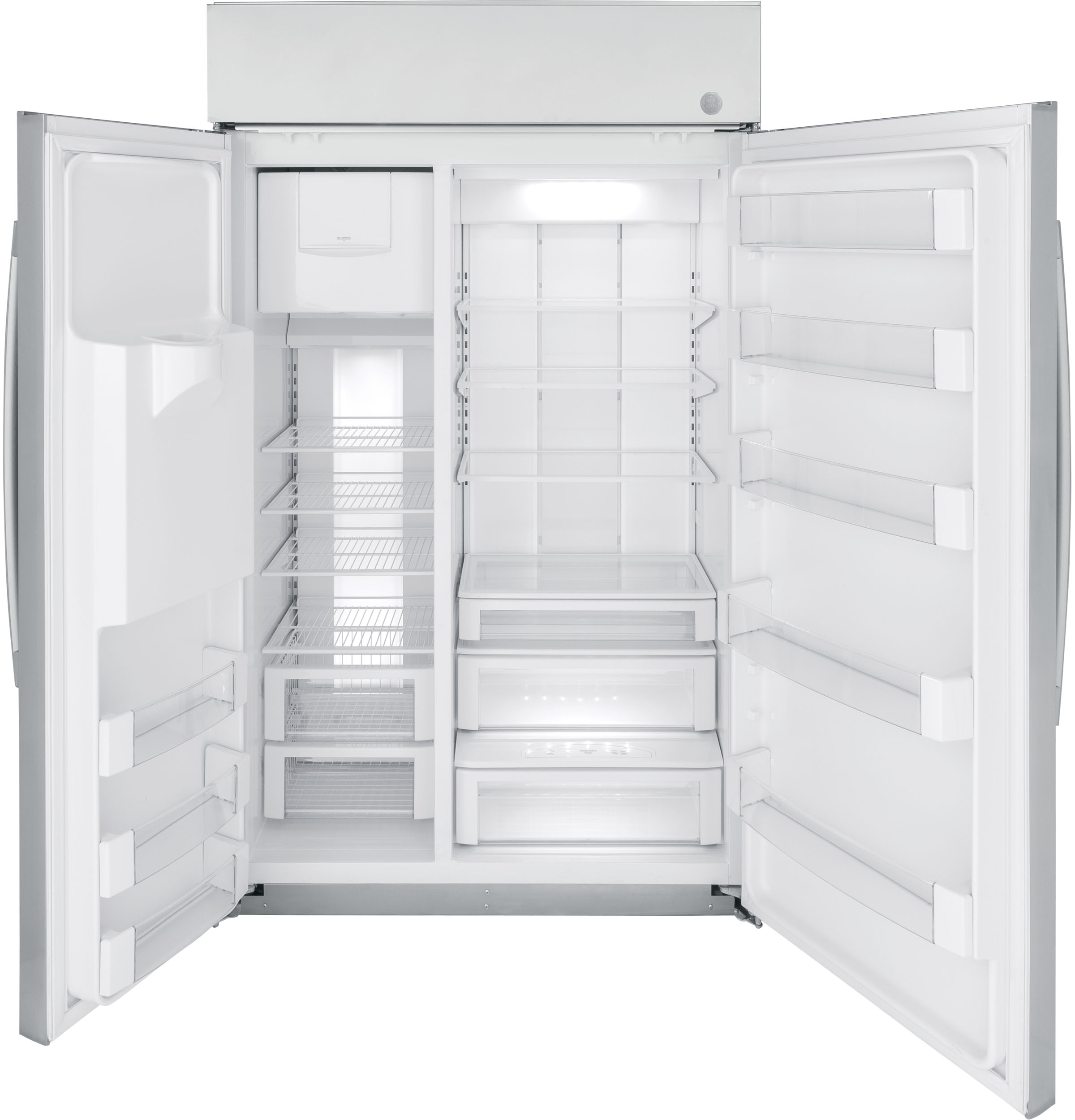 GE Profile™ 48" Smart Built-In Side-By-Side Refrigerator With Dispenser In Stainless Steel Size 84 H X 48 W X 28.5 D | PSB48YSNSS - View 6 | Fridge.com