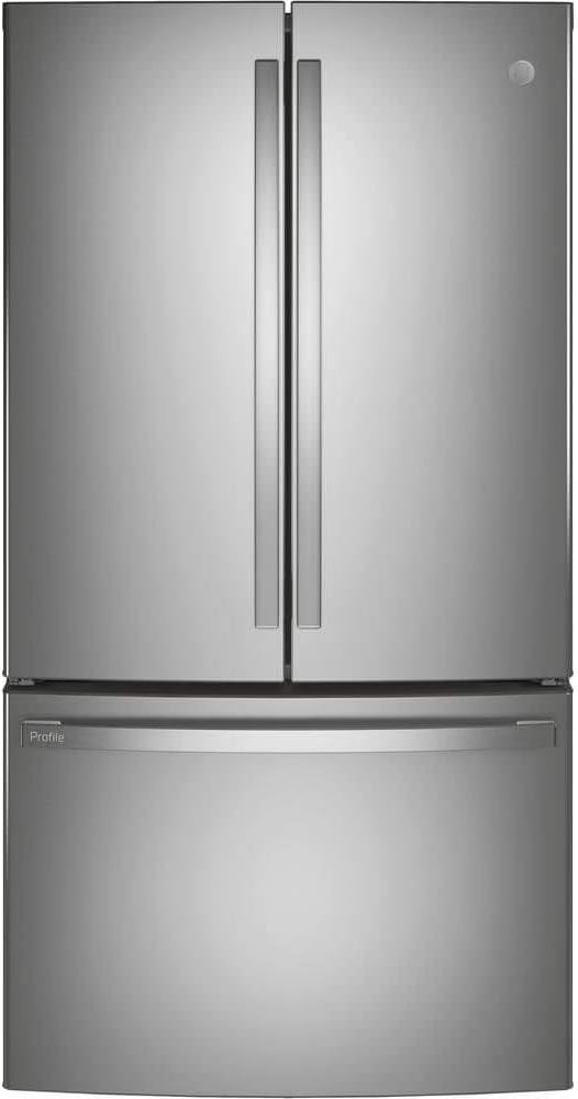 GE Profile 36 Energy Star Counter Depth French Door Refrigerator with 23.1 cu. ft. Capacity Internal Water Dispenser TwinChill Evaporator and Showcase LED Lighting in Fingerprint Resistant | Fridge.com