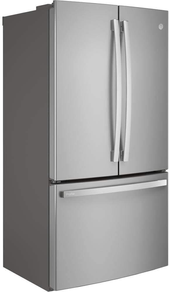GE Profile 36 Energy Star Counter Depth French Door Refrigerator With 23.1 cu. ft. Capacity Internal Water Dispenser Twinchill Evaporator And Showcase LED Lighting In Fingerprint Resistant - View 3 | Fridge.com