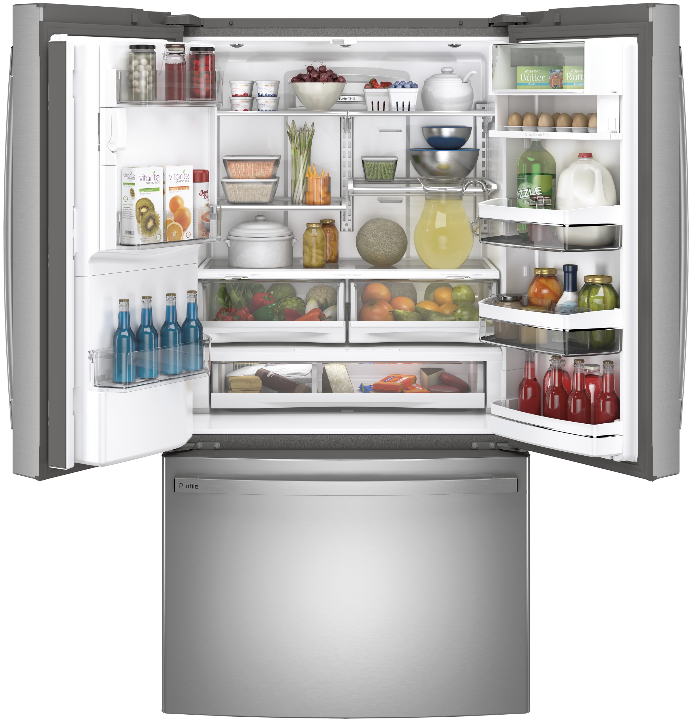 36" Energy Star French Door 22.1 cu. ft. Refrigerator With Hands-Free Autofill - View 4 | Fridge.com