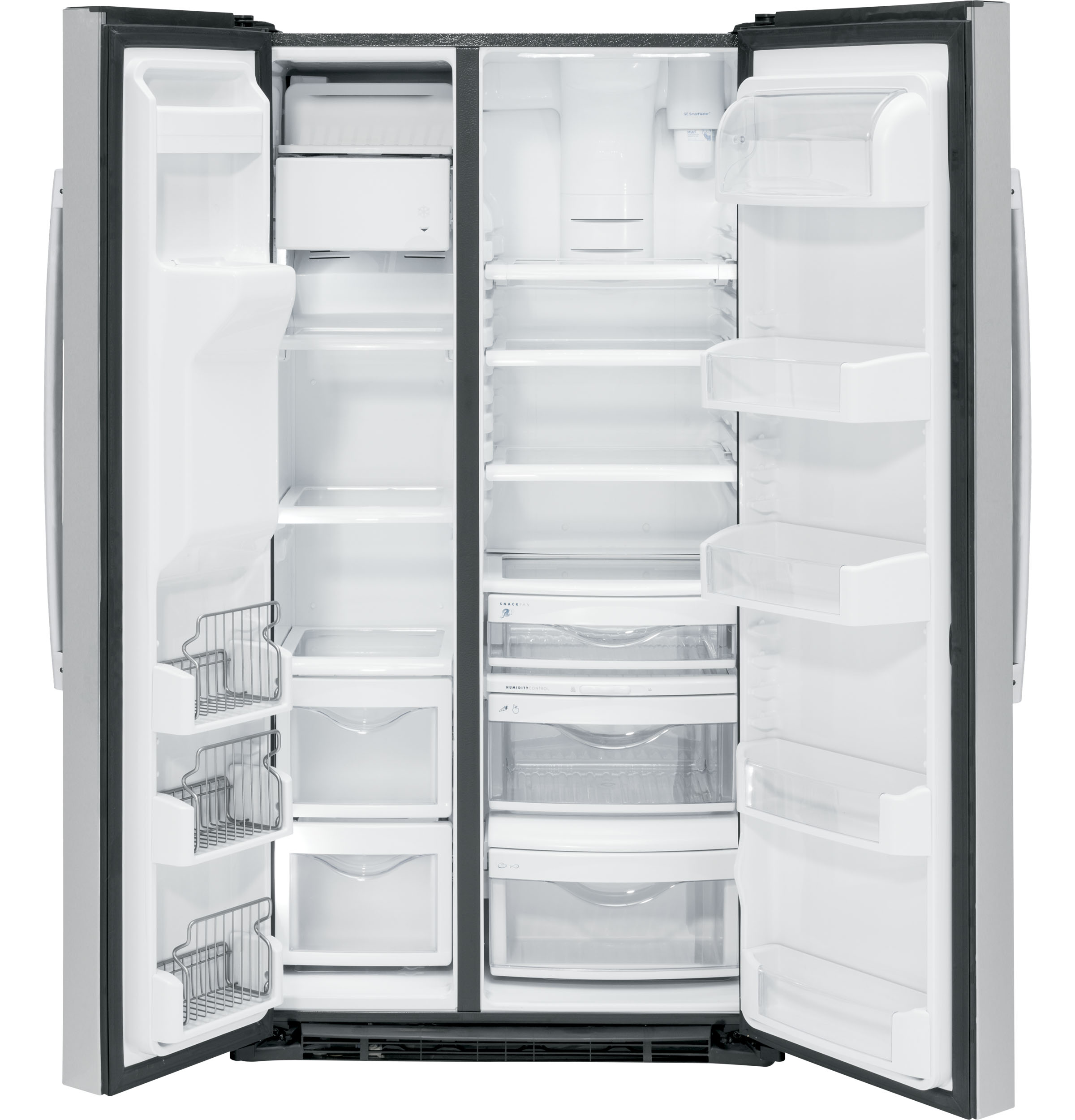 35.75" Counter Depth Side By Side 21.9 cu. ft. Refrigerator With Fingerprint Resistant Finish - View 5 | Fridge.com