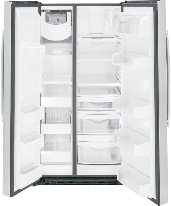 GE Profile 25.3 cu. ft. Side By Side Refrigerator In Fingerprint Resistant Stainless Steel PSE25KYHFS - View 6 | Fridge.com