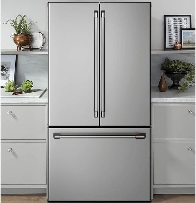 GE Café́ CWE23SP2MS1 23 cu. ft. Stainless Counter-Depth French Door Refrigerator - View 4 | Fridge.com