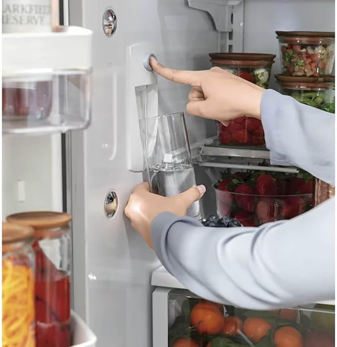 GE Café́ CWE23SP2MS1 23 cu. ft. Stainless Counter-Depth French Door Refrigerator - View 6 | Fridge.com