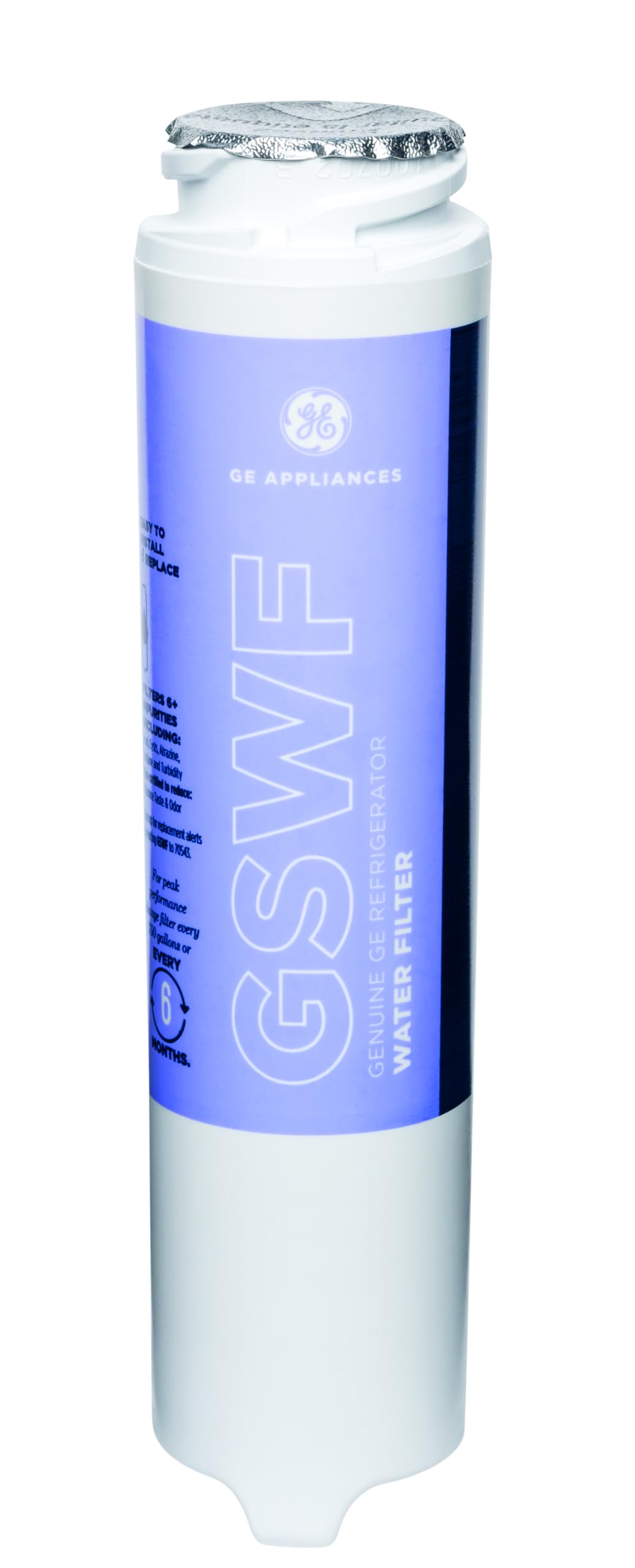 General Electric GE Gswf Refrigerator Water Filter | Certified To Reduce Lead, Sulfur, And 50+ Other Impurities | Replace Every 6 Months For Best Results | Pack Of 1 - View 1 | Fridge.com