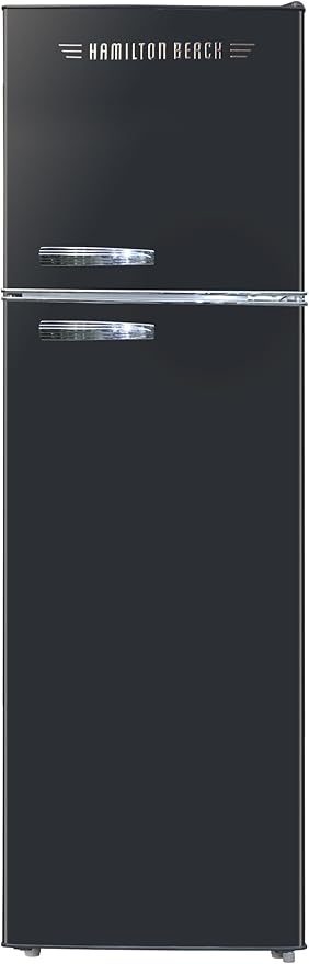 Hamilton Beach Retro Top Freezer Apartment Size Refrigerator, Black - View 2 | Fridge.com