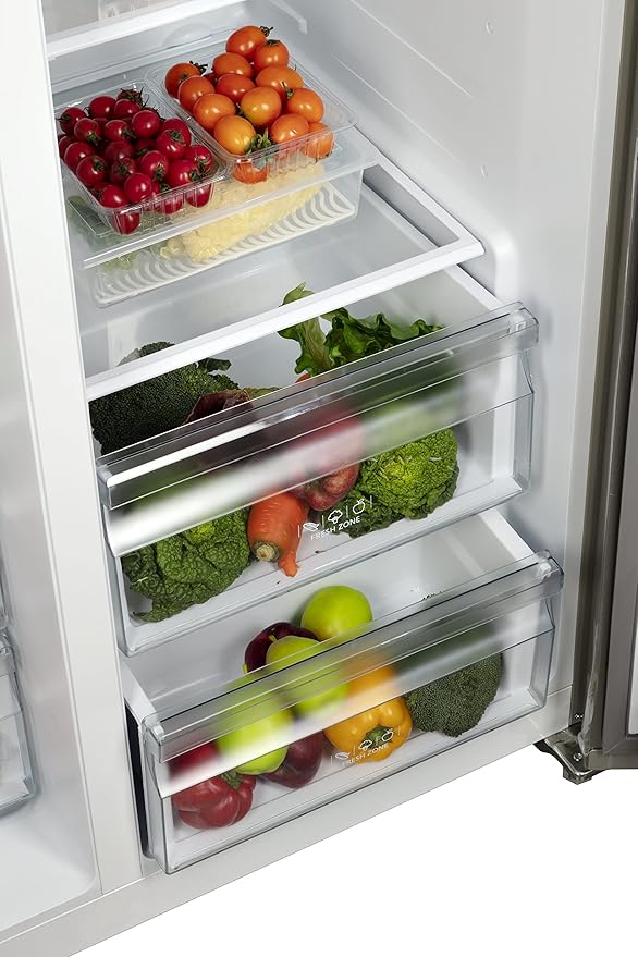 Hamilton Beach HBF2064 20.6 cu ft Counter Depth Full Size Refrigerator, Side Doors, Stainless - View 3 | Fridge.com