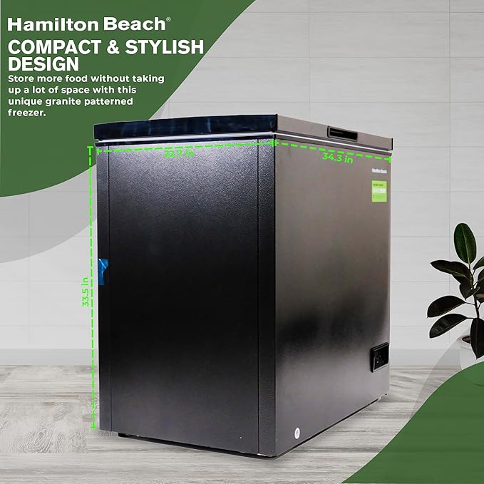 Hamilton Beach, HBFRF713 Chest Deep Freezer, 7 cu. ft. Capacity, Granita Rugged Design-Adjustable Thermostat-Removable Vinyl Coated Wire Basket-Easy Defrost Drain - View 4 | Fridge.com