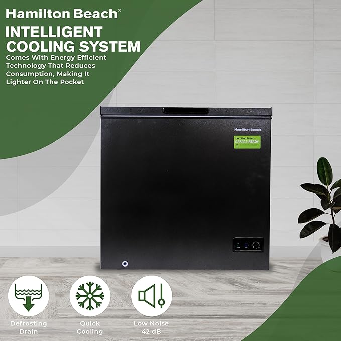 Hamilton Beach, HBFRF713 Chest Deep Freezer, 7 cu. ft. Capacity, Granita Rugged Design-Adjustable Thermostat-Removable Vinyl Coated Wire Basket-Easy Defrost Drain - View 6 | Fridge.com