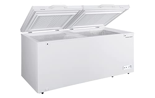 Hamilton Beach 17 cu ft Chest Deep Freezer - White, Garage Ready Food For Large Family, Storage Basket, Space-Saving Flat Back, Stay-Open Lid, Front-Access Drain, For Basement, Laundry Room, Cottage - View 4 | Fridge.com