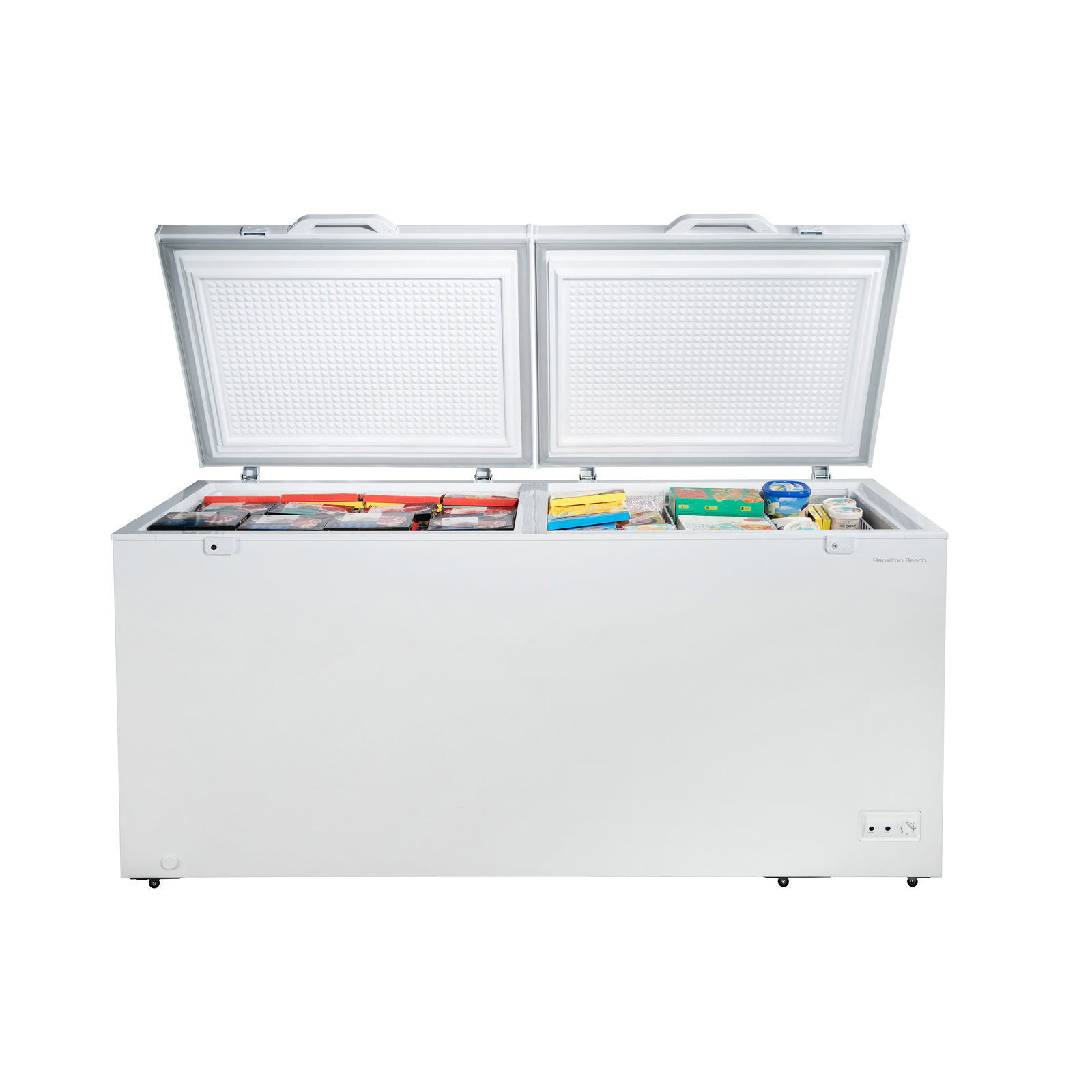 Hamilton Beach 30.0 Cu. Ft. Chest Freezer, Two-Door Deep Freezer with Lock, White | Fridge.com