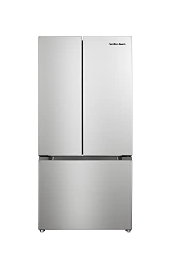 Hamilton Beach HBF1662 French Door Full Size Counter Depth Refrigerator with Freezer Drawer, 16.6 cu ft, Stainless | Fridge.com