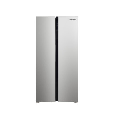 Hamilton Beach 20.6 Cu. Ft. Side By Side Frost Free Refrigerator with Integrated Digital Display, Platinum | Fridge.com