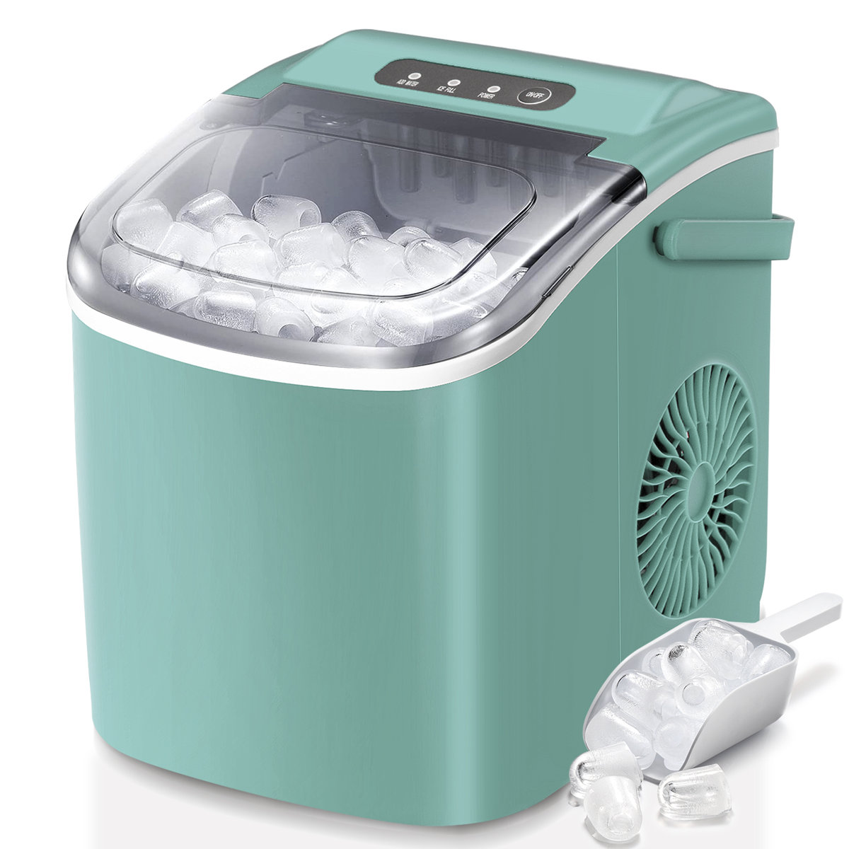 Havato Countertop Ice Maker Ice Machine,Self-Cleaning Ice Makers, 26Lbs/24H, 8 Ice Cubes Ready In 6 Mins For Home/Kitchen/Bar/Party/Camping | Fridge.com