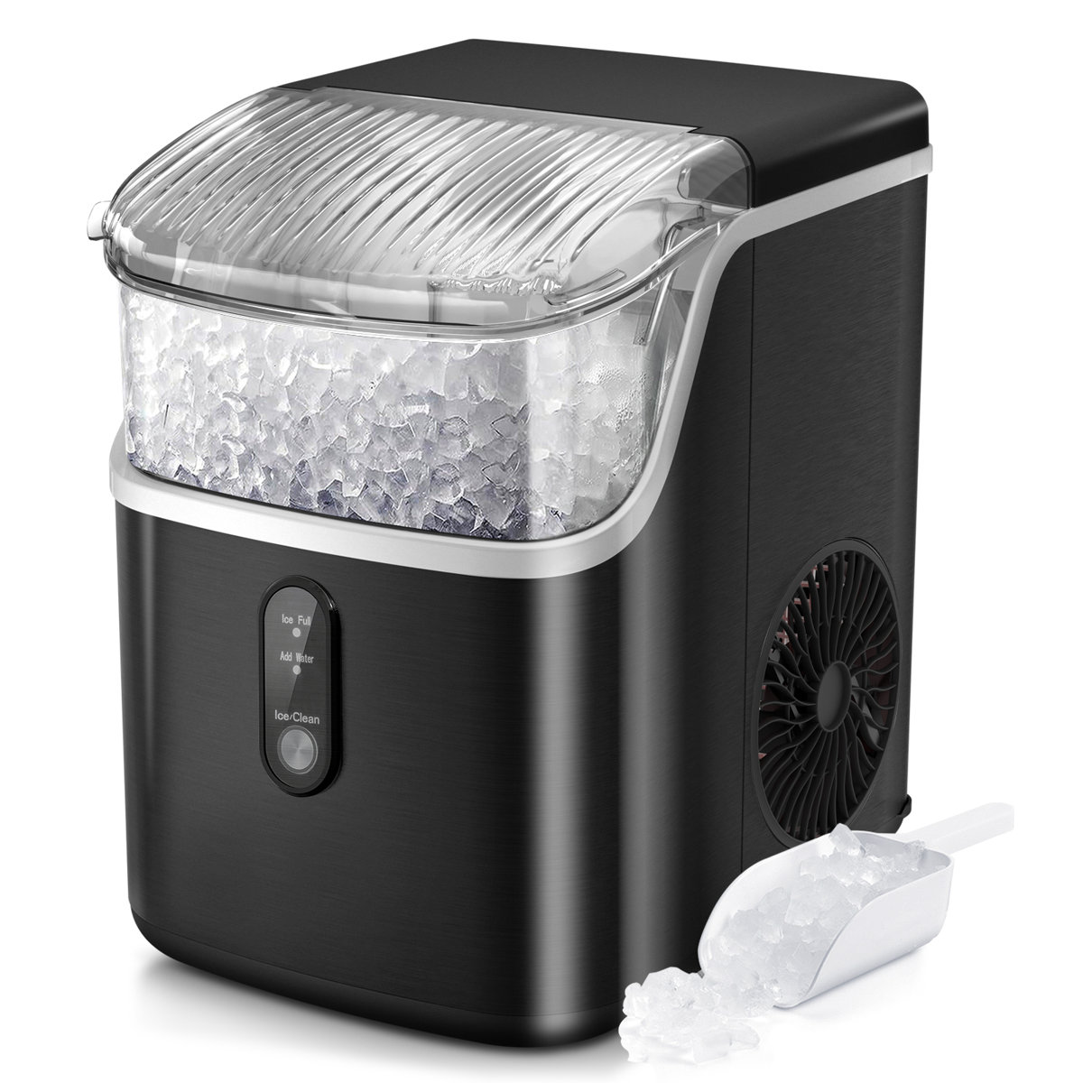 Havato 34lbs/Day Nugget Ice Maker Countertop - Chewable Pebble Ice, One-Click Operation, Self-Cleaning, Home/Kitchen/Office | Fridge.com