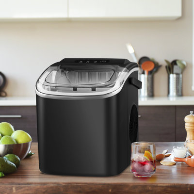 Havato Countertop Ice Maker Ice Machine With Handle,Self-Cleaning Ice Makers, 26Lbs/24H, 8 Ice Cubes Ready In 6 Mins For Home/Kitchen/Bar/Party/Campin | Fridge.com