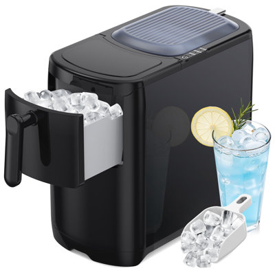 Compact 18Lbs/Day  Countertop Ice Maker - 6Pcs Bullet Ice In 8 Mins, Self-Cleaning & Low Noise | Fridge.com