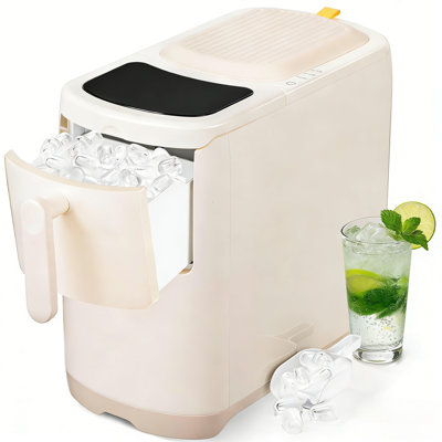 Compact 18Lbs/Day  Countertop Ice Maker - 6Pcs Bullet Ice In 8 Mins, Self-Cleaning & Low Noise | Fridge.com