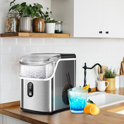 Havato 34lbs/Day Nugget Ice Maker Countertop - Chewable Pebble Ice, One-Click Operation, Self-Cleaning, Home/Kitchen/Office — FIN-0020129 | Fridge.com