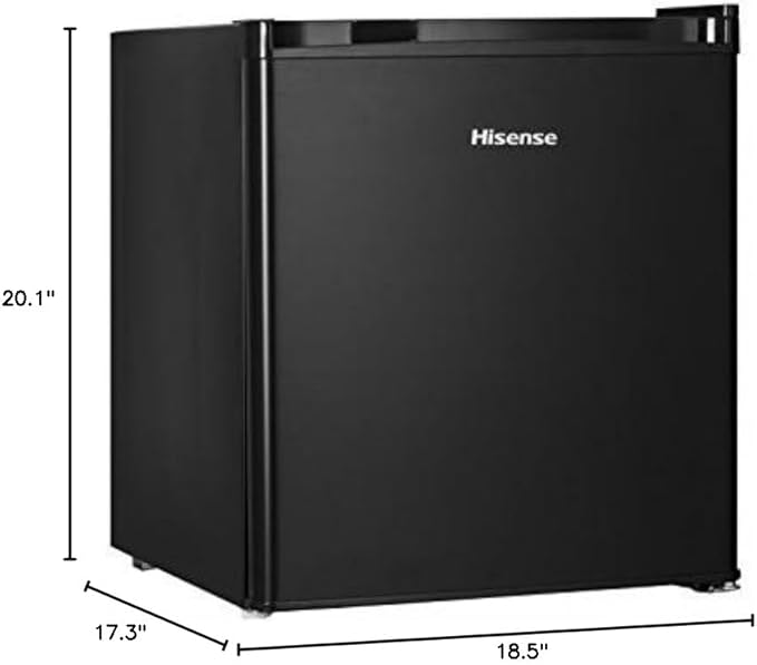 Hisense RS17B5 Feet Free-Standing Compact Refrigerator, 1.7 Cubic Foot, Black | Fridge.com