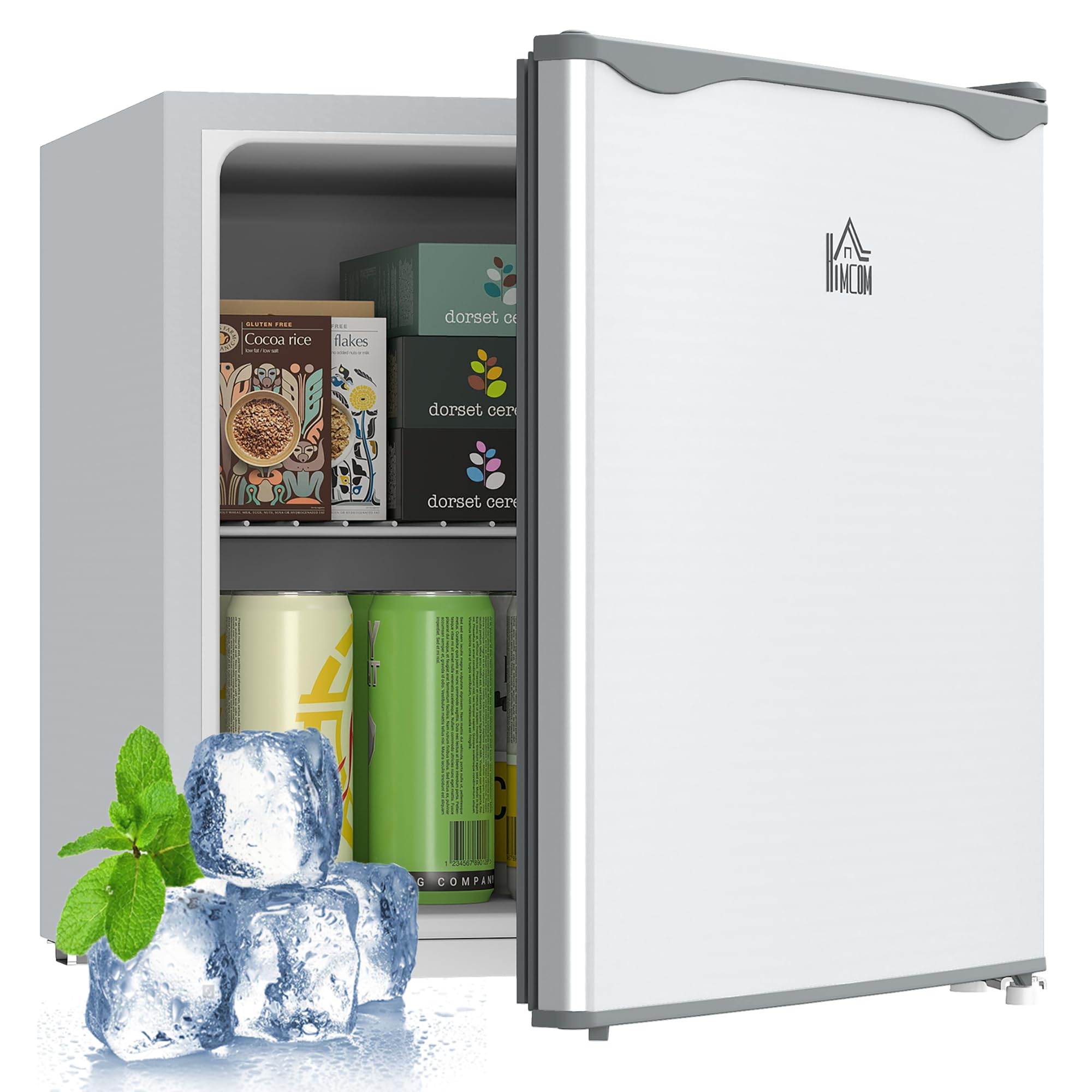 HOMCOM Mini Freezer Countertop, 1.1 Cu.Ft Compact Upright Freezer with Removable Shelves, Reversible Door for Home, Dorm, Apartment and Office, Gray — FIN-0003395 | Fridge.com