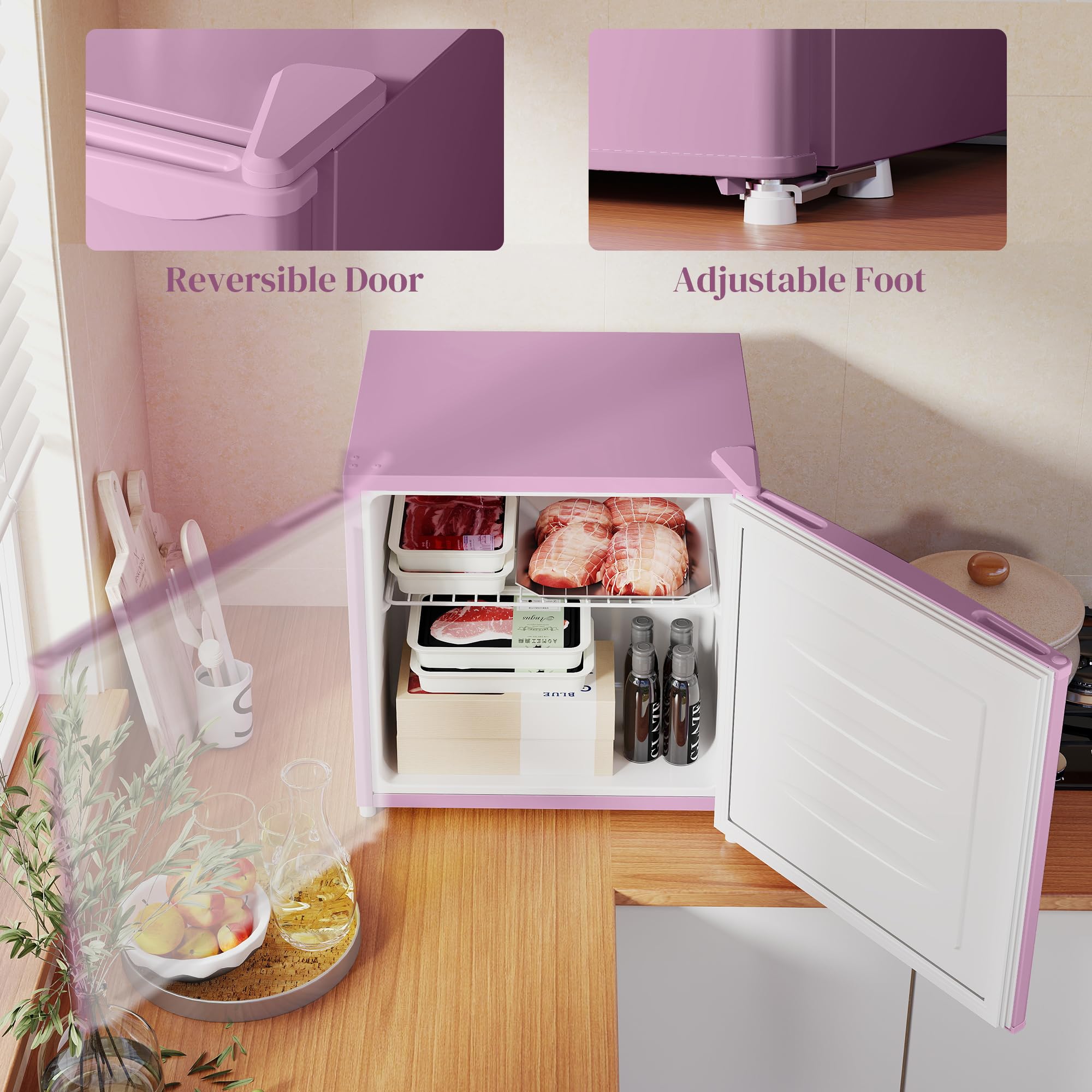 1.1 Cubic Feet Compact Mini Freezer With Adjustable Temperature - View 5 | Fridge.com