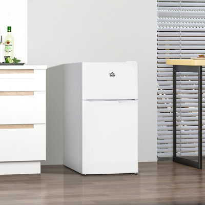 Double Door Mini Fridge With Freezer, 3.2 Cu.Ft Compact Refrigerator With Adjustable Shelf, Adjustable Thermostat And Reversible Door For Bedroom, Dor | Fridge.com