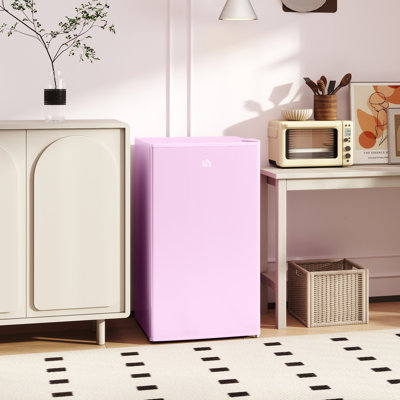 3.2 Cu.Ft Mini Fridge with Freezer, Single Door Compact Refrigerator with Adjustable Thermostat, Shelf and Reversible Door for Bedroom, Dorm, Home Off | Fridge.com