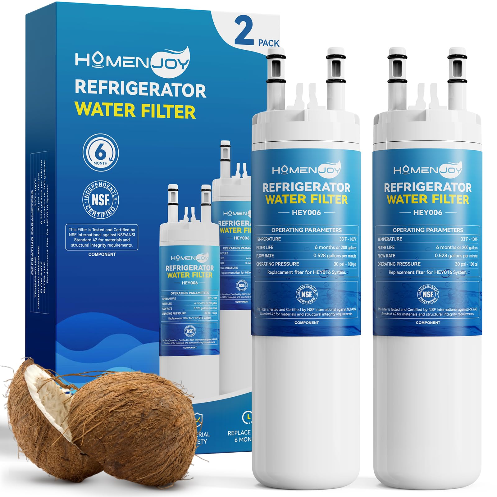 Wf3cb Water Filter Replacement Compatible With Frigidaire Puresource 3 Wf3cb, 2 Pack - View 1 | Fridge.com