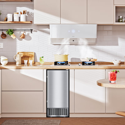Built-In Commercial Ice Maker Machine 80LBS/Day with 22lbs Storage Self-Cleaning Freestanding Ice Machine for Restaurant, Home, Bar, Office | Fridge.com