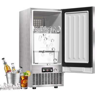 Built-In Commercial Ice Maker Machine 80LBS/Day with 22lbs Storage Self-Cleaning Freestanding Ice Machine for Restaurant, Home, Bar, Office | Fridge.com