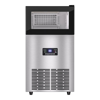 15 in. 160 lbs./Day Commercial Freestanding Full Size Cubes Ice Maker Machine in Stainless Steel with 35 lb. Ice Storage | Fridge.com