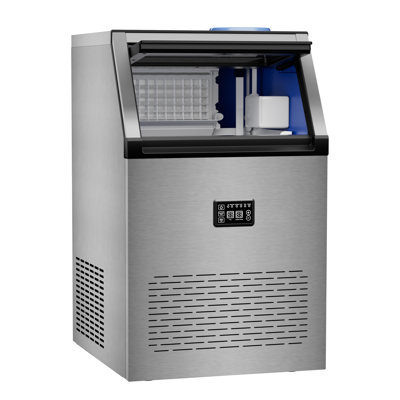 16.14 in. 160 lbs/day Commercial Freestanding/Built-In Full Size Cubes Ice Maker in Stainless Steel with 2-Water Inlet | Fridge.com