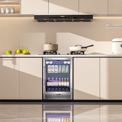 24" W Single Zone 18-Wine Bottles and 88-Cans Built-In /Freestanding Wine and Beverage Cooler in Stainless Steel | Fridge.com