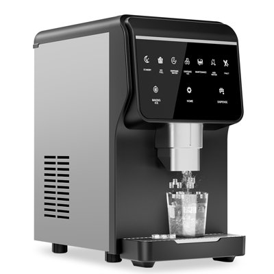 66 lb. Nugget Built-in Ice Maker Chewable Pellet Ice Machine in Stainless Steel with 6 lb. Storage and Self-Cleaning | Fridge.com