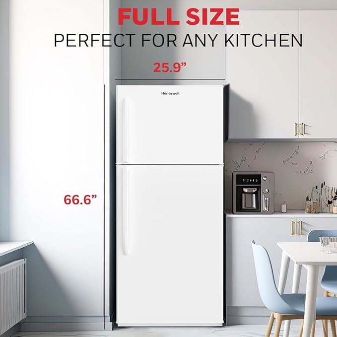 Honeywell H18TFW top Freezer Refrigerator, White | Fridge.com