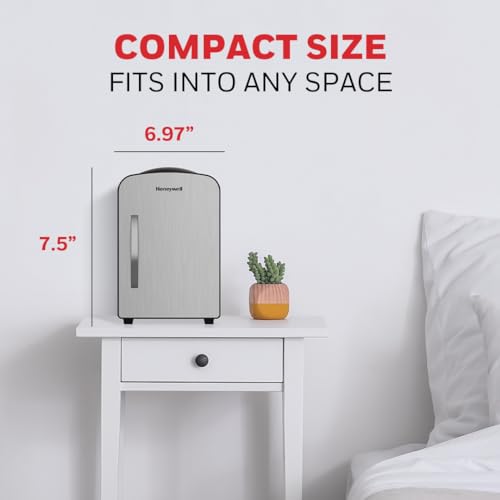 Honeywell 4 Liter Personal Fridge Cools Or Heats & Provides Compact Storage For Skincare, Snacks, Or 6 12oz Cans - View 3 | Fridge.com