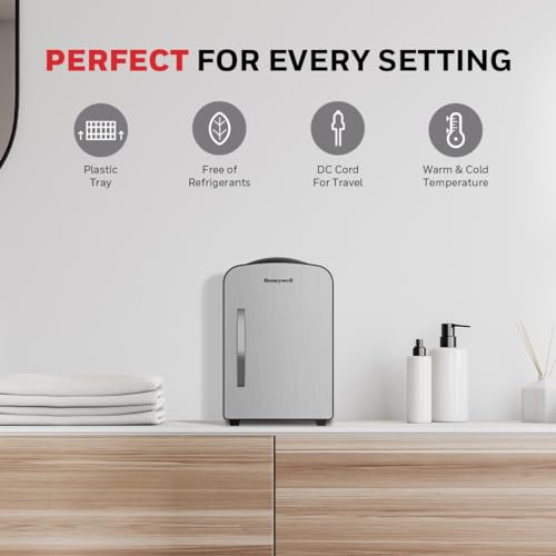 Honeywell 4 Liter Personal Fridge Cools Or Heats & Provides Compact Storage For Skincare, Snacks, Or 6 12oz Cans - View 4 | Fridge.com