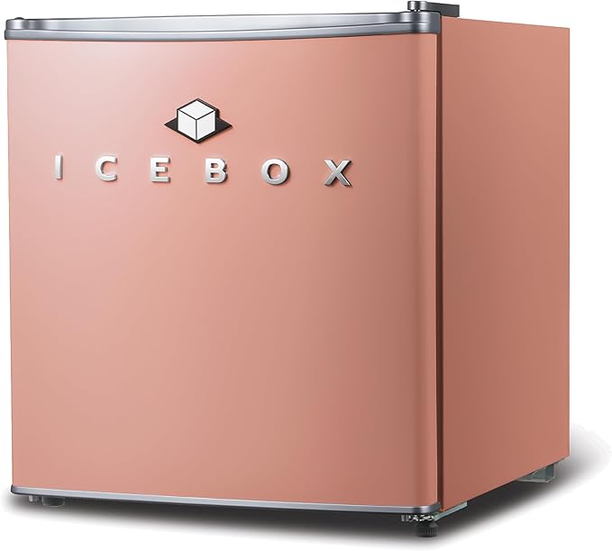 ICEBOX 1.7 Cu. Ft. Compact Refrigerator, ENERGY STAR Certified Small Refrigerator, Single Door Mini Fridge with Freezer, R600a Refrigerant,IBCR17BLS, Blush Red | Fridge.com