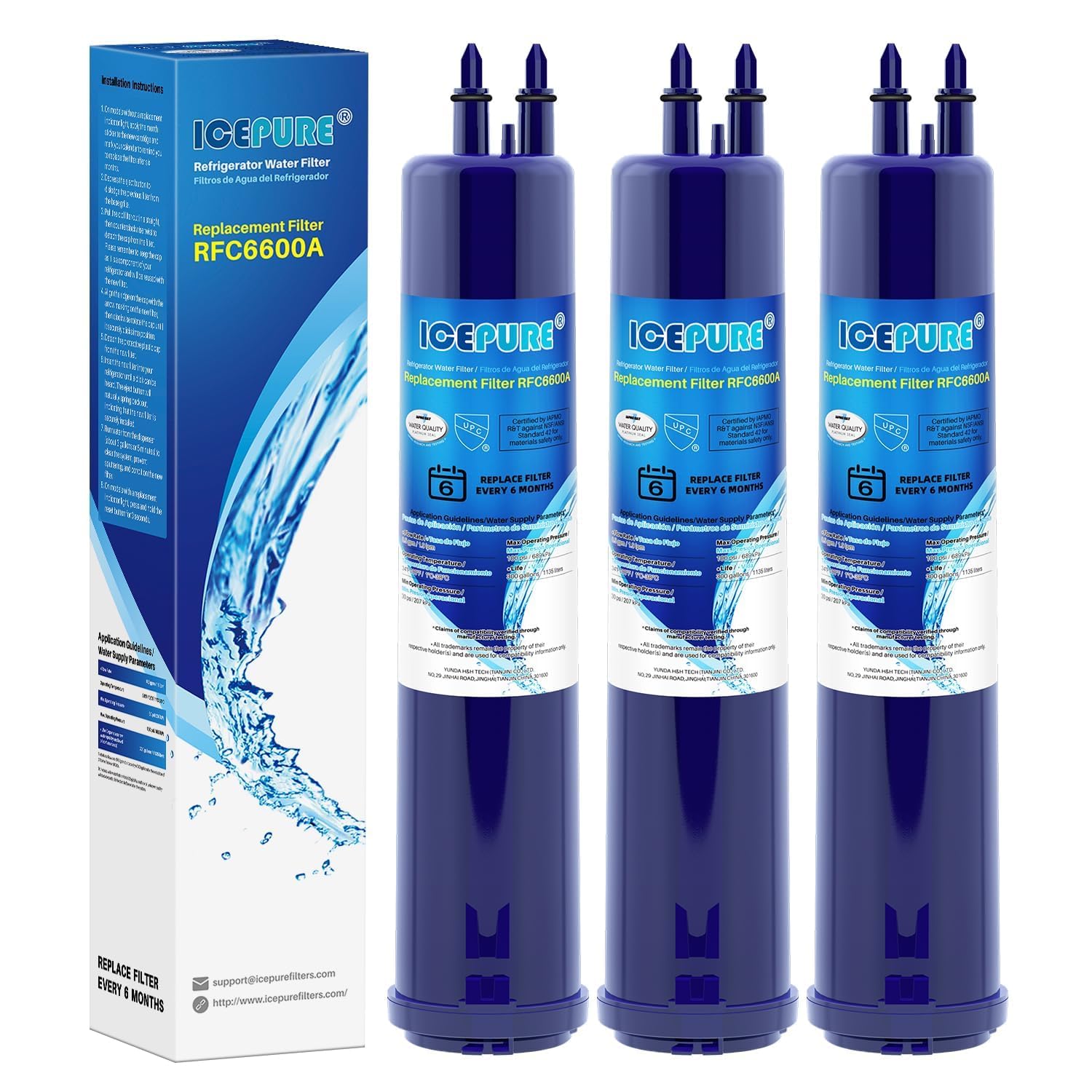 Icepure Replacement For 4396841, Everydrop® Filter 3, Edr3rxd1, 4396710, Kenmore® 9083, 9030, 46-9083, 46-9030, Refrigerator Water Filter, 3 Pack - View 1 | Fridge.com