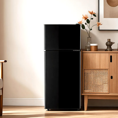 Double Door Small Refrigerator With Freezer, 3.8 Cu.ft Mini Fridge With 7 Level Adjustable Thermostat & Removable Shelves | Fridge.com