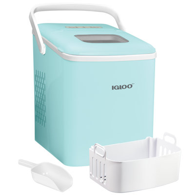 Igloo Automatic Self-Cleaning Portable Electric Countertop Ice Maker Machine with Handle, 26 Pounds in 24 Hours, 9 Ice Cubes Ready in 7 Minutes, with Ice Scoop and Basket | Fridge.com