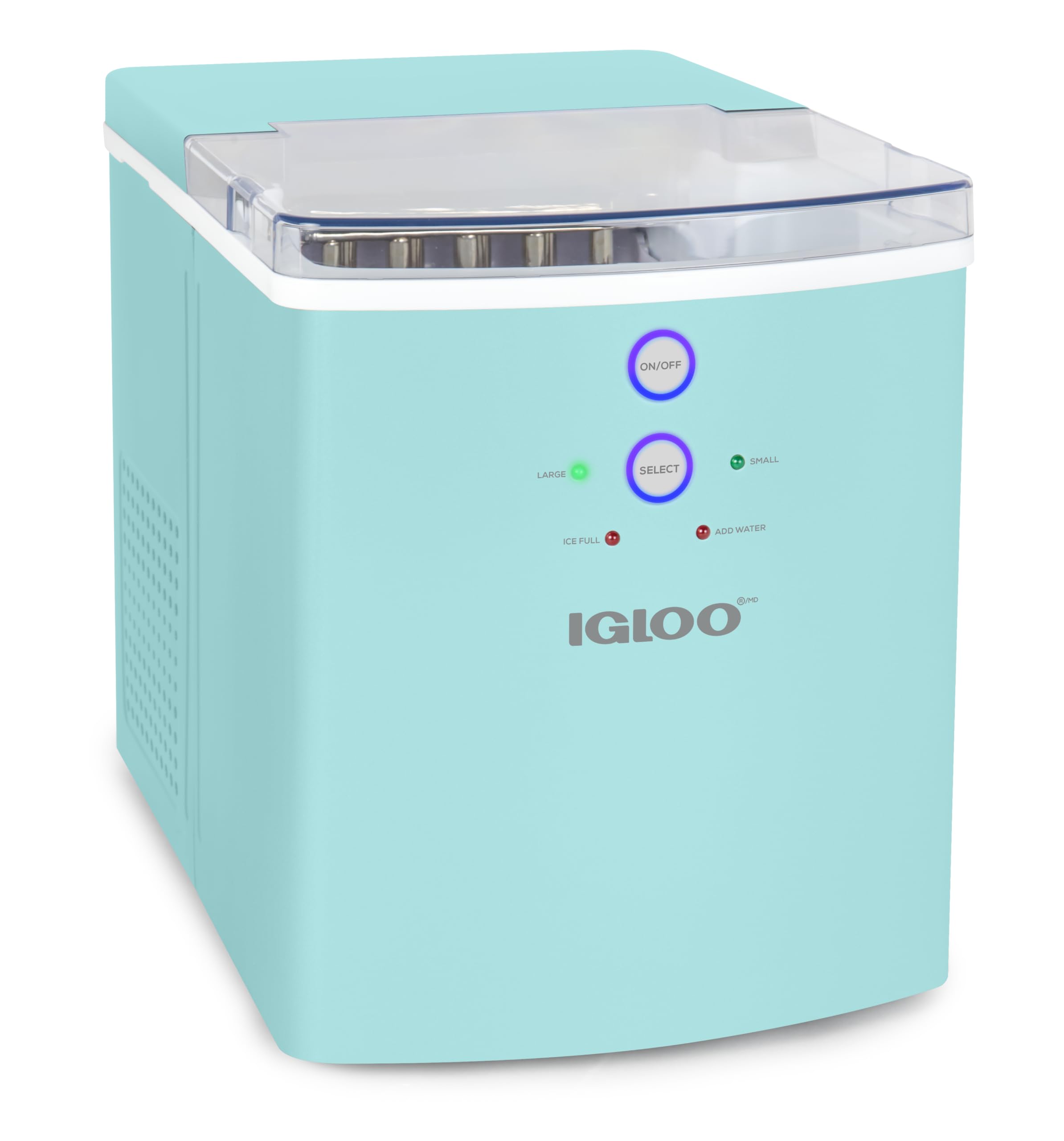 Igloo Electric Countertop Ice Maker Machine - Automatic And Portable - 33 Pounds In 24 Hours - Icecube Maker - Plastic Scoop And Basket - Ideal For Iced Coffee And Cocktails - Stainless Steel | Fridge.com