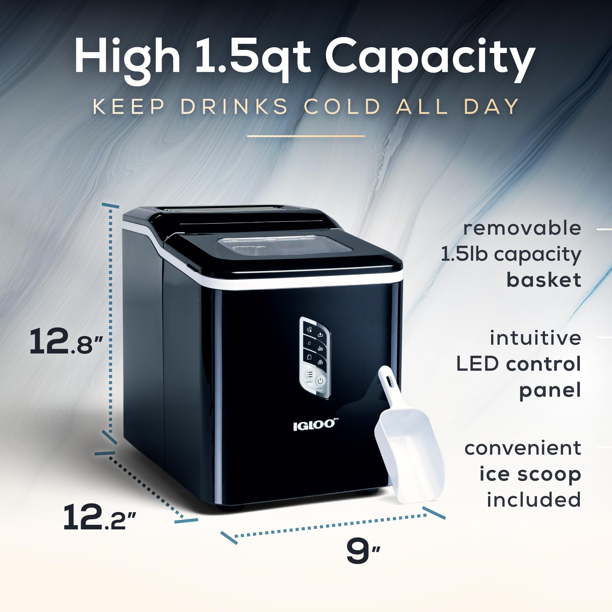 Igloo Automatic Self-Cleaning 26-lb. Ice Maker - View 2 | Fridge.com