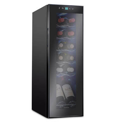 Ivation Single Zone 9.9'' Freestanding 12 Bottle Wine Refrigerator — FIN-0019412 | Fridge.com