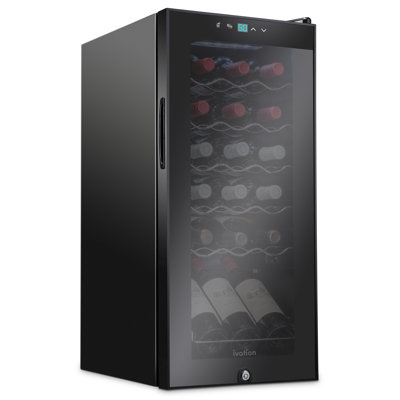 Ivation Single Zone 13.6'' Freestanding 18 Bottle Wine Refrigerator | Fridge.com
